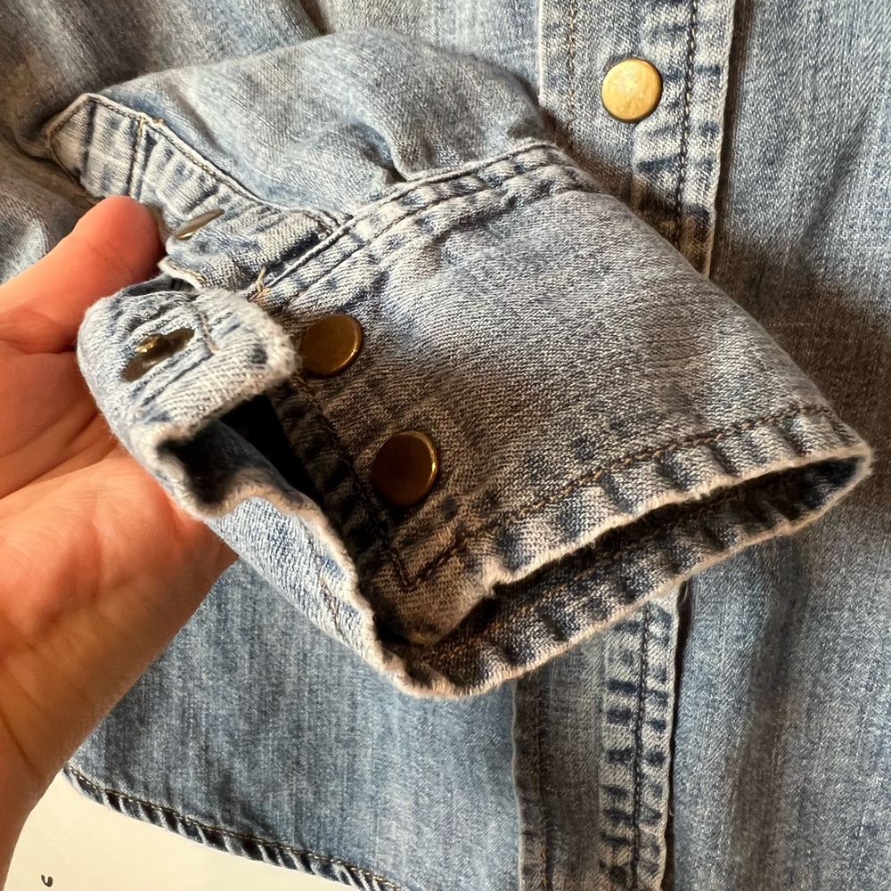 Madewell western denim button down size S - Picture 14 of 15